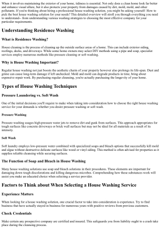 How to Pick the Right House Washing Service for Your Requirements