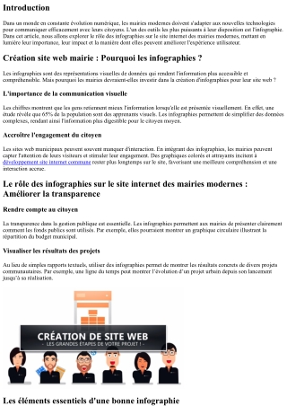 Le rôle des infographies sur le site internet des mairies modernes