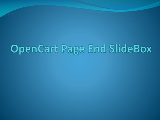 OpenCart Page End SlideBox