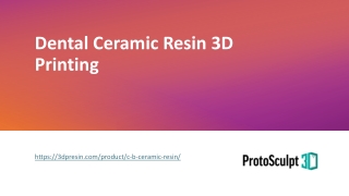 Dental Ceramic Resin 3D Printing 3dpresin