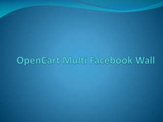 OpenCart Multi Facebook Wall