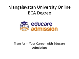 Mangalayatan University Online BCA Degree – Flexible and Accredited Bachelor’s