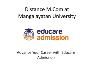Distance M.Com at Mangalayatan University – Flexible Postgraduate Degree Program