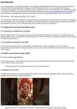 Révolutionnez votre stratégie touristique avec le digital