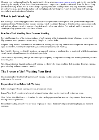 Soft Washing 101: The Very Best Way to Tidy Your Roof Securely