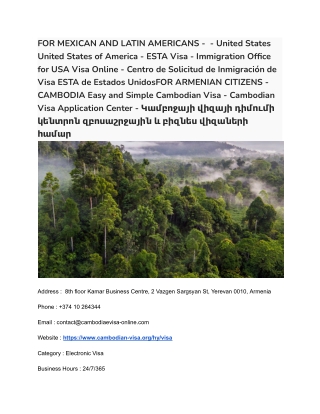 64 FOR ARMENIAN CITIZENS - CAMBODIA Easy and Simple Cambodian Visa - Cambodian Visa Application Center - Կամբոջայի վիզայ