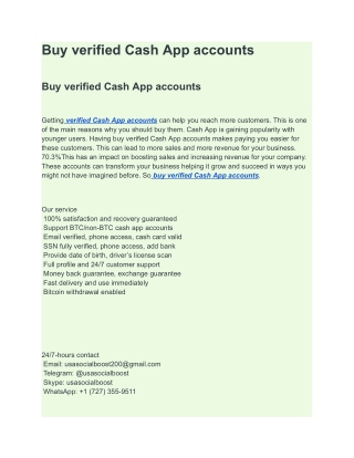 Buy verified Cash App accounts