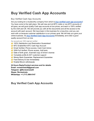 Buy Verified Cash App Accounts