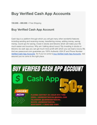 Buy Verified Cash App Accounts
