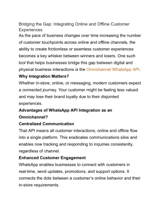 Bridging the Gap_ Integrating Online and Offline Customer Experiences