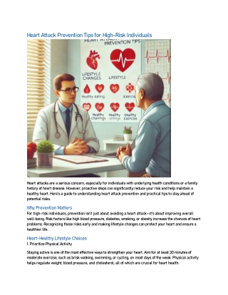 Heart Attack Prevention Tips for High-Risk Individuals