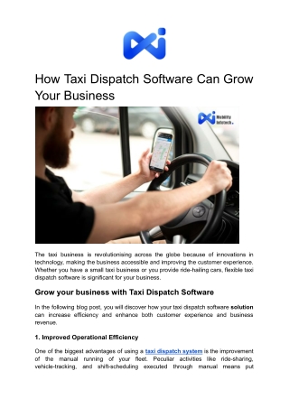 How Taxi Dispatch Software Can Grow Your Business