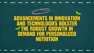 Global Personalized Nutrition Market