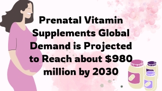 Prenatal Vitamin Supplements A Global Market Overview