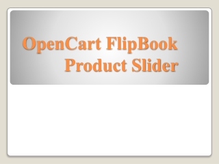 OpenCart Flipbook Product Slider