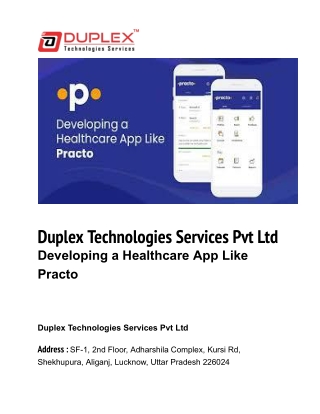 Developing a Healthcare App Like Practo