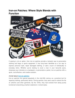 Custom Iron-On Patches for Easy Application