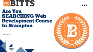 Are You Searching For Web Development Course In Brampton