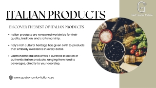 Shop for Authentic Italian Products at Gastronomia Italiana