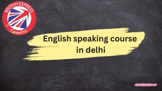 English Speaking Course in delhi