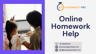 Online Homework Help | Myassignmentpro