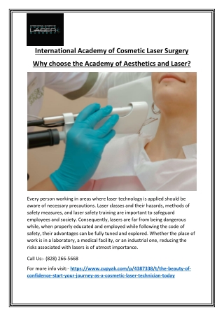 Take the Laser Safety Course to Become Certified Now