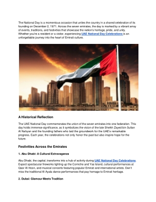 A Guide to UAE National Day Celebrations Across the Emirates