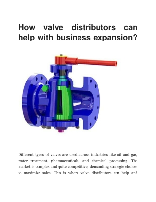 CWT Valve - Trusted Valve Distributors for All Industries