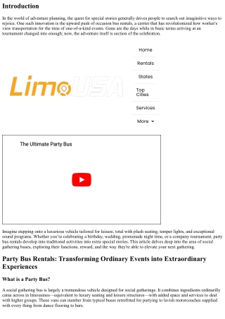 Party Bus Rentals: Transforming Ordinary Events into Extraordinary Experiences