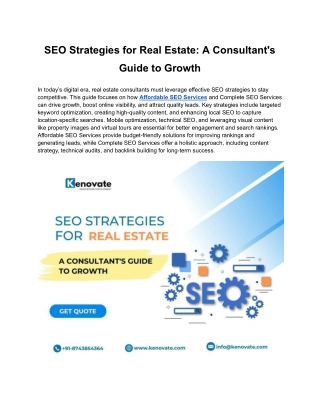 SEO Strategies for Real Estate: A Consultant's Guide to Growth