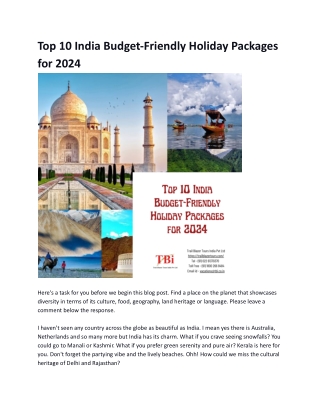 Top 10 India Budget-Friendly Holiday Packages for 2024.docx