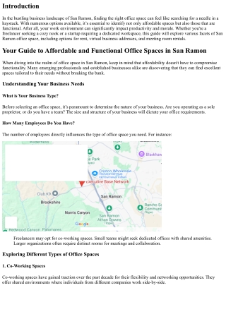 Your Guide to Affordable and Practical Office Spaces in San Ramon