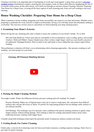 House Washing Checklist: Preparing Your Home for a Deep Clean