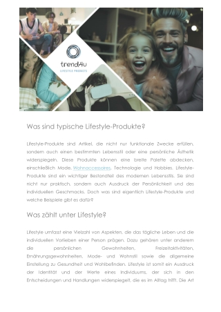 Lifestyle Produkte
