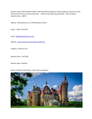 FOR POLAND CITIZENS -NEW ZEALAND  Immigration of New Zealand for Electronic Tra