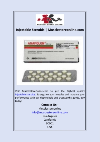 Injectable Steroids  Musclestoreonline.com