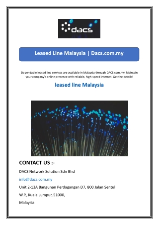 Leased Line Malaysia  Dacs.com.my