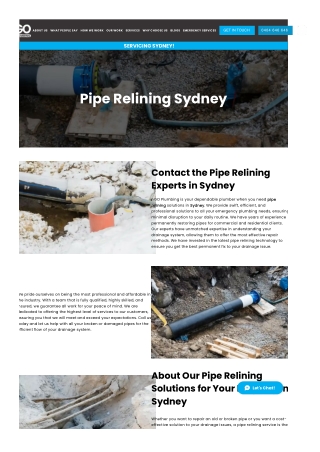 Pipe Relining Sydney