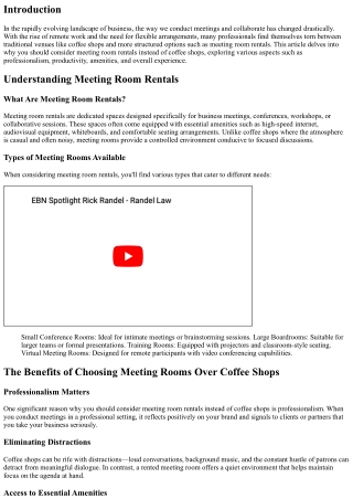Why You Need To Consider Fulfilling Room Rentals Instead of Coffee Shops