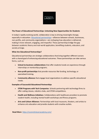Empowering Success Through Strategic Educational Partnerships