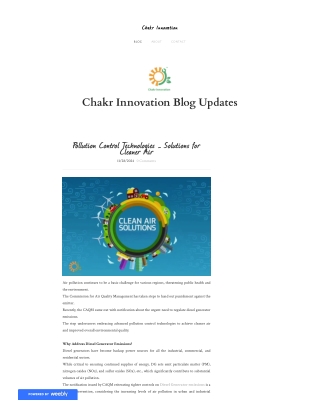 Pollution Control Technologies – Solutions for Cleaner Air