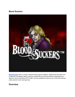 Blood Suckers