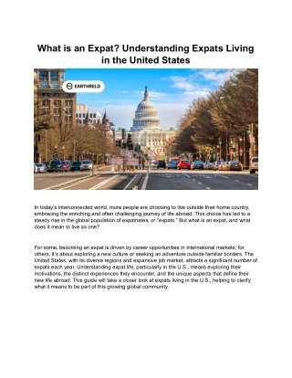 What Is an Expat - Understanding Expats Living in the United States