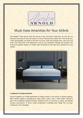 Must-Have Amenities for Your Airbnb - Alishaarnold