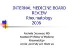 INTERNAL MEDICINE BOARD REVIEW Rheumatology 2006