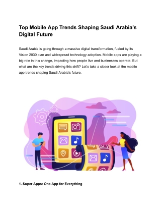 Top Mobile App Trends Shaping Saudi Arabia’s Digital Future