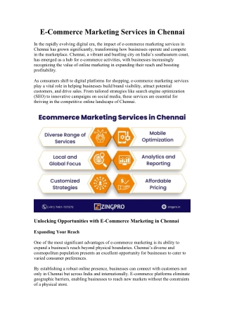 E-commerce Marketing Services in Chennai