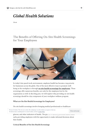 The Benefits of Offering On-Site Health Screenings for Your Employees