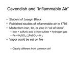 Cavendish and Inflammable Air