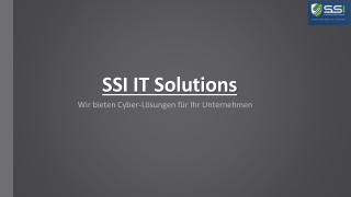 SSI IT Solution: Ihr IT Security Spezialist in der Schweiz für Höchste Cybersich